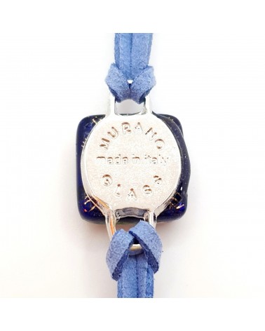 Bracelet en cuir et verre de Murano bijoux fantaisies fait à la main Bijoux Muran Bracelet en cuir et verre de Murano bijoux fantaisies fait à la main Bijoux Muran