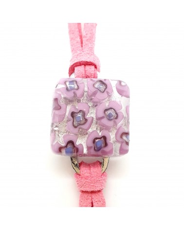 Bracelet en cuir et verre de Murano bijoux fantaisies fait à la main Bijoux Murano