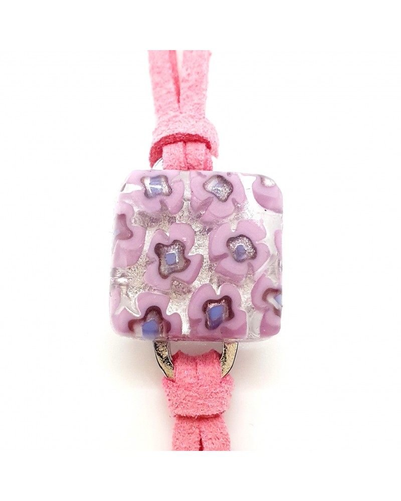 Bracelet en cuir et verre de Murano bijoux fantaisies fait à la main Bijoux Murano Bracelet en cuir et verre de Murano bijoux fantaisies fait à la main Bijoux Murano