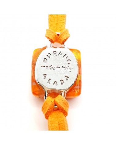 Bracelet en cuir et verre de Murano bijoux fantaisies fait à la main Bijoux Murano Bracelet en cuir et verre de Murano bijoux fantaisies fait à la main Bijoux Murano