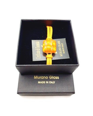 Bracelet en cuir et verre de Murano bijoux fantaisies fait à la main Bijoux Murano Bracelet en cuir et verre de Murano bijoux fantaisies fait à la main Bijoux Murano