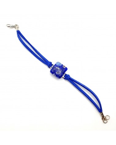 Bracelet en cuir et verre de Murano bijoux fantaisies fait à la main Bijoux Murano Bracelet en cuir et verre de Murano bijoux fantaisies fait à la main Bijoux Murano