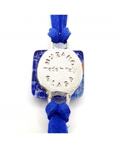 Bracelet en cuir et verre de Murano bijoux fantaisies fait à la main Bijoux Murano Bracelet en cuir et verre de Murano bijoux fantaisies fait à la main Bijoux Murano