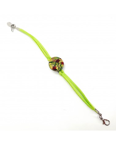 Bracelet en cuir et verre de Murano  bijoux fantaisies bijoux Murano Bracelet en cuir et verre de Murano  bijoux fantaisies bijoux Murano