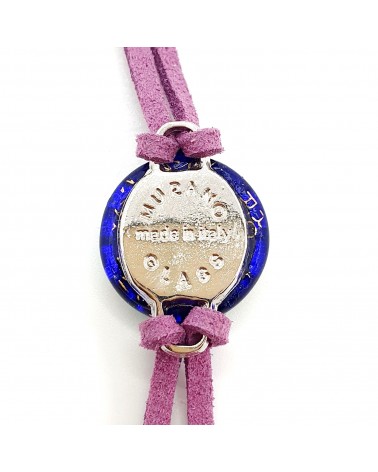 Bracelet en cuir verre de Murano rond certifiés authentiques fait à la main Made in Italie bijoux Murano Bracelet en cuir verre de Murano rond certifiés authentiques fait à la main Made in Italie bijoux Murano