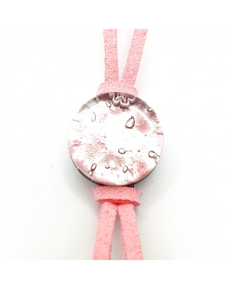 Bracelet en cuir verre de Murano rond certifiés authentiques fait à la main Made in Italie bijoux Murano Bracelet en cuir verre de Murano rond certifiés authentiques fait à la main Made in Italie bijoux Murano