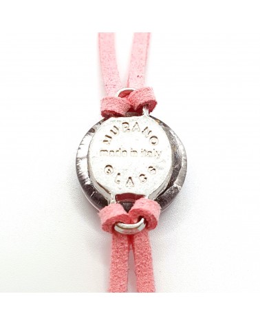 Bracelet en cuir verre de Murano rond certifiés authentiques fait à la main Made in Italie bijoux Murano Bracelet en cuir verre de Murano rond certifiés authentiques fait à la main Made in Italie bijoux Murano