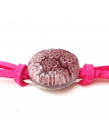 Bracelet en cuir et verre de Murano  bijoux fantaisies bijoux Murano Bracelet en cuir et verre de Murano  bijoux fantaisies bijoux Murano