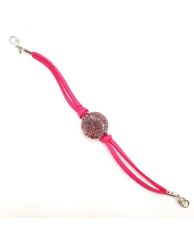 Bracelet en cuir et verre de Murano  bijoux fantaisies bijoux Murano Bracelet en cuir et verre de Murano  bijoux fantaisies bijoux Murano