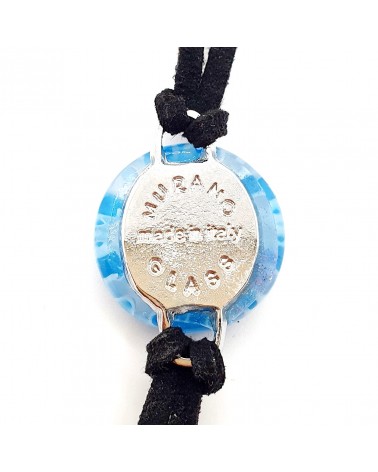 Bracelet en cuir et verre de Murano  bijoux fantaisies bijoux Murano Bracelet en cuir et verre de Murano  bijoux fantaisies bijoux Murano