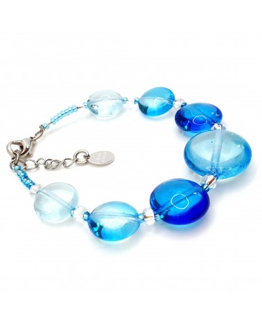 Bracelet Summer en verre de Murano  artisans italiens fait à la main Bracelet Summer en verre de Murano  artisans italiens fait à la main