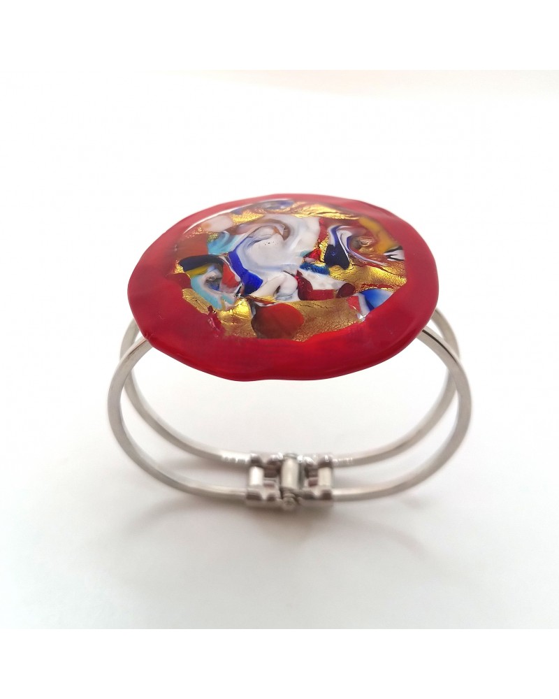 Bracelet en verre de Murano multicolore bijoux fantaisies Bracelet en verre de Murano multicolore bijoux fantaisies