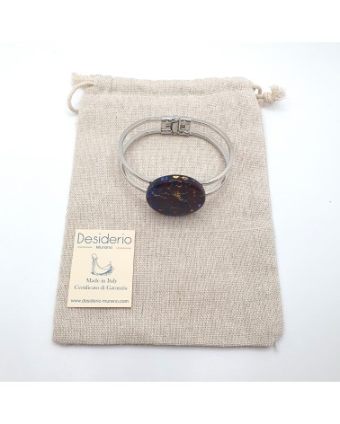 Bracelet vintage en verre de Murano multicolore bijoux fantaisies