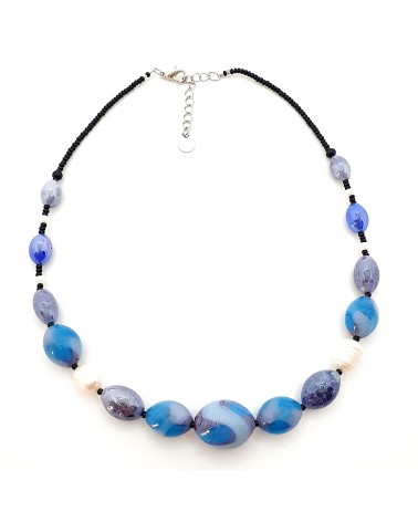 Collier en verre de Murano  artisans italiens fait à la main