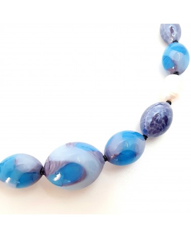 Collier en verre de Murano  artisans italiens fait à la main