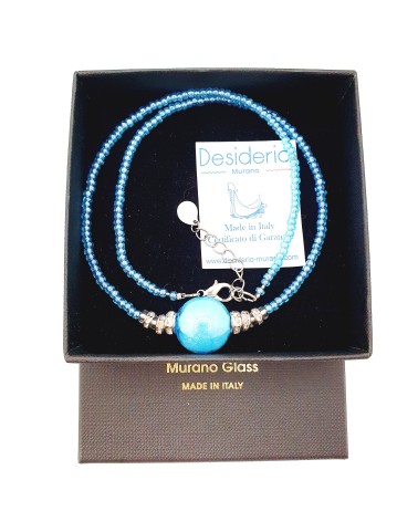 collier Lyana en verre de Murano bijoux fantaisies made in Italie collier Lyana en verre de Murano bijoux fantaisies made in Italie