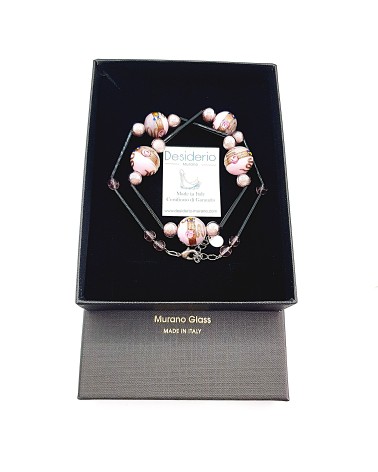 Collier Fiori en verre de Murano made in Italie