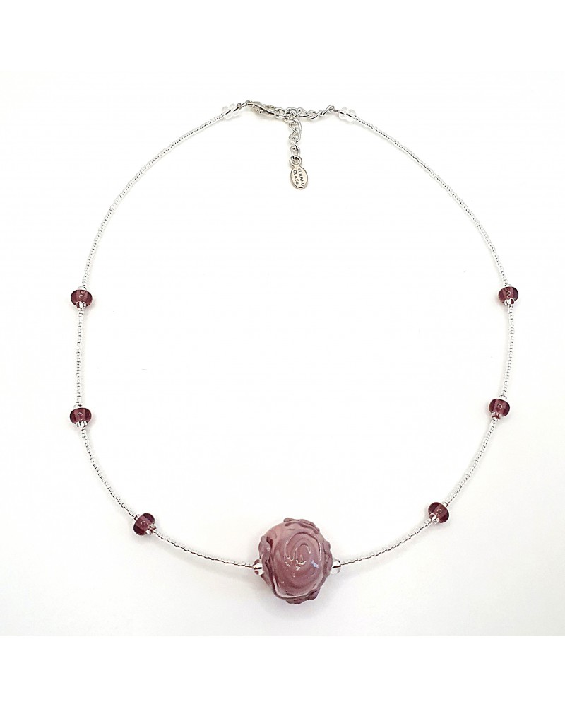 Collier sofy perle souflée en verre de Murano made in Italy Collier sofy perle souflée en verre de Murano made in Italy