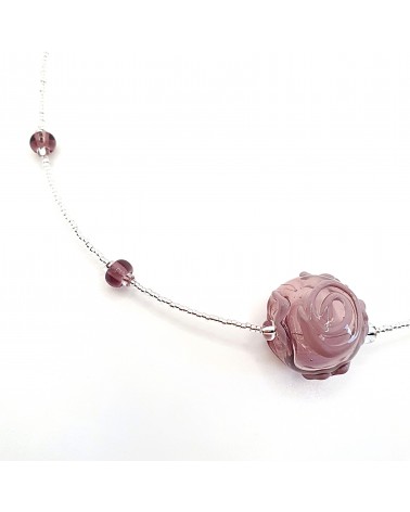 Collier sofy perle souflée en verre de Murano made in Italy