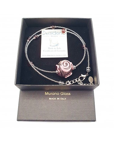 Collier sofy perle souflée en verre de Murano made in Italy