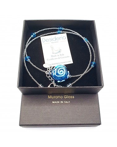 Collier sofy perle souflée en verre de Murano made in Italy