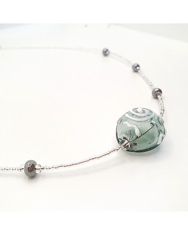 Collier sofy perle souflée en verre de Murano made in Italy