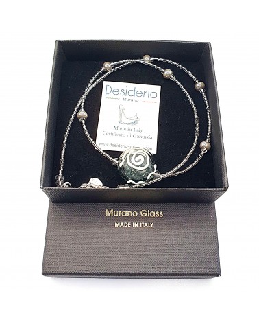 Collier sofy perle souflée en verre de Murano made in Italy
