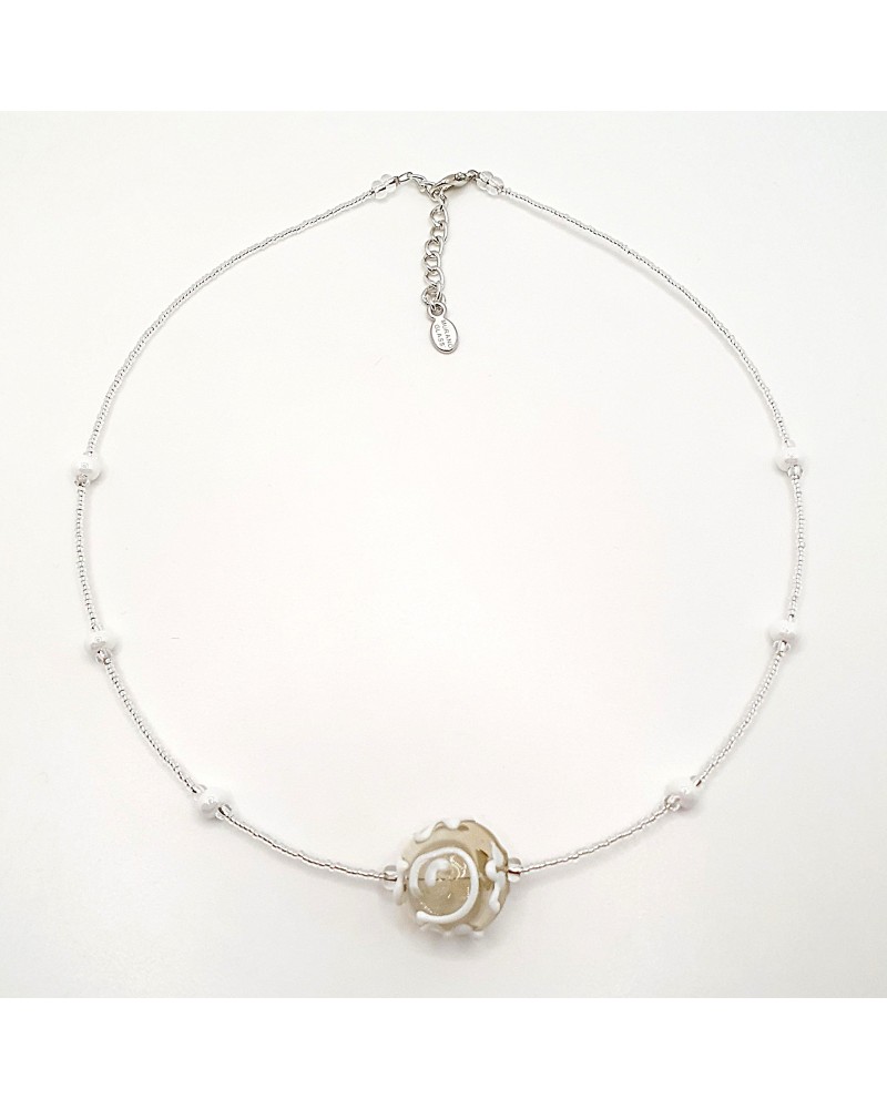 Collier sofy perle souflée en verre de Murano made in Italy Collier sofy perle souflée en verre de Murano made in Italy