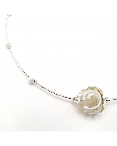 Collier sofy perle souflée en verre de Murano made in Italy