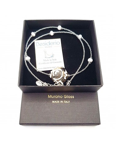 Collier sofy perle souflée en verre de Murano made in Italy Collier sofy perle souflée en verre de Murano made in Italy
