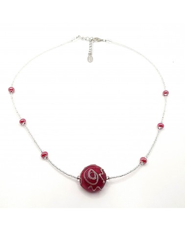 Collier sofy perle souflée en verre de Murano made in Italy
