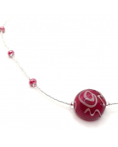 Collier sofy perle souflée en verre de Murano Collier sofy perle souflée en verre de Murano