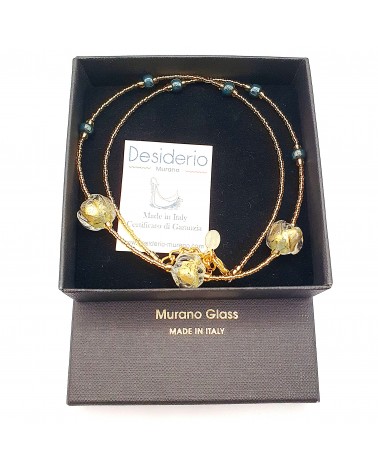 Collier Silvy perle en verre de Murano made in Italy