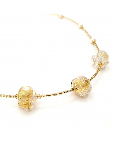 Collier Silvy perle en verre de Murano made in Italy