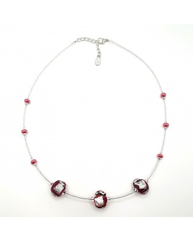 Collier Silvy perle en verre de Murano made in Italy
