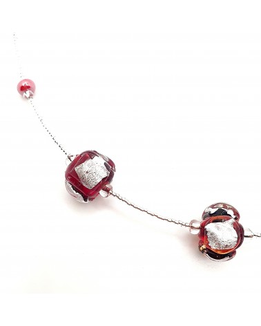 Collier Silvy perle en verre de Murano made in Italy