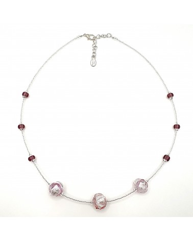Collier Silvy perle en verre de Murano made in Italy