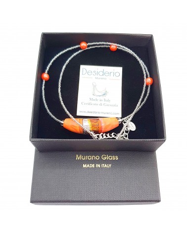 Collier Sasha perle en verre de Murano made in Italy
