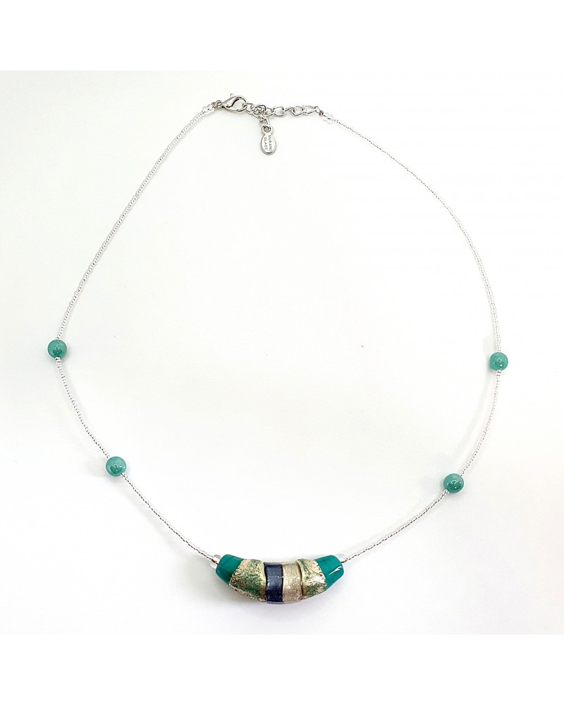 Collier Sasha perle en verre de Murano made in Italy Collier Sasha perle en verre de Murano made in Italy