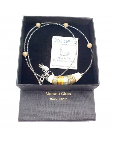 Collier Sasha perle en verre de Murano made in Italy Collier Sasha perle en verre de Murano made in Italy