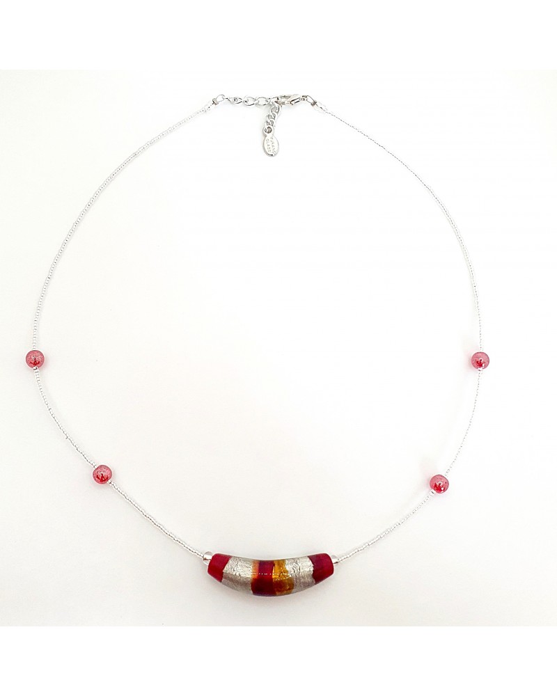 Collier Sasha perle en verre de Murano made in Italy Collier Sasha perle en verre de Murano made in Italy