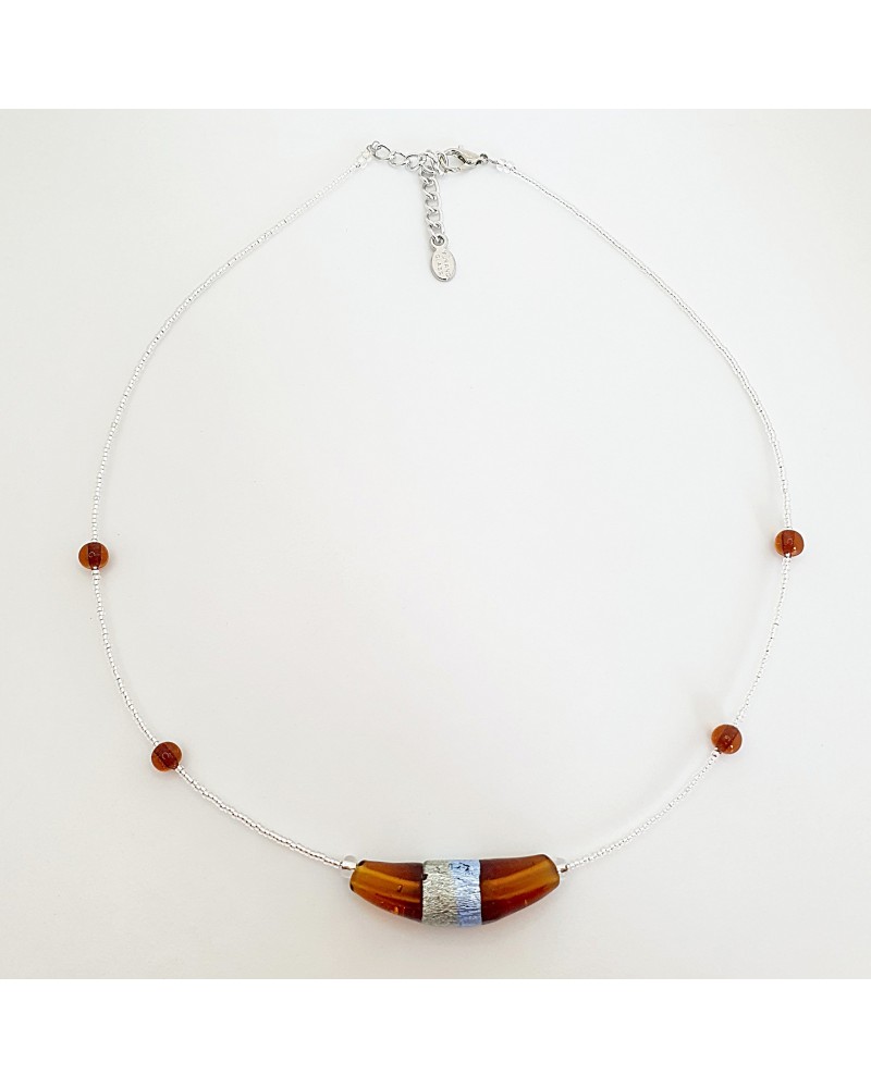 Collier Sasha perle en verre de Murano made in Italy Collier Sasha perle en verre de Murano made in Italy