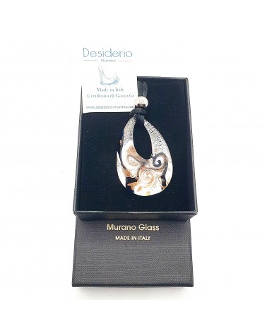 pendentif goutte verre Murano bijoux made in Italie
