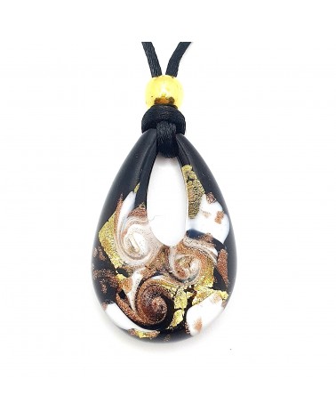 pendentif goutte verre Murano bijoux made in Italie