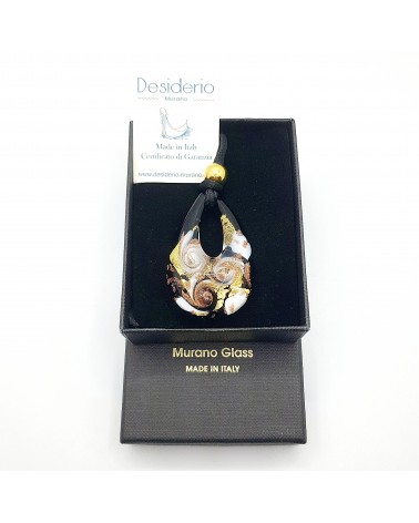 pendentif goutte verre Murano bijoux made in Italie