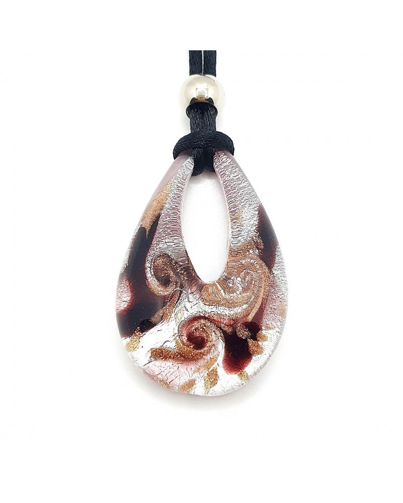 pendentif goutte verre Murano bijoux made in Italie