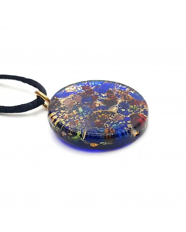 Pendentif rond bombè verre de Murano  bijoux