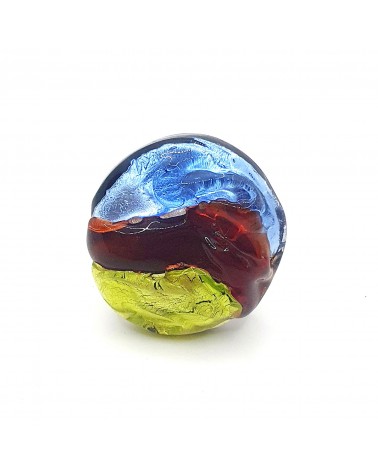 Bague ronde verre Murano collection vague bijoux fait à la main