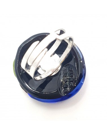 Bague ronde verre Murano collection vague bijoux fait à la main