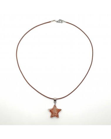 Pendentif étoile en verre de Murano bleu bijoux fantaisies verre de Murano